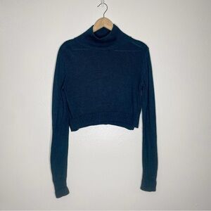 Seraphine Cropped Emerald Green Mockneck Nursing/Maternity Sweater